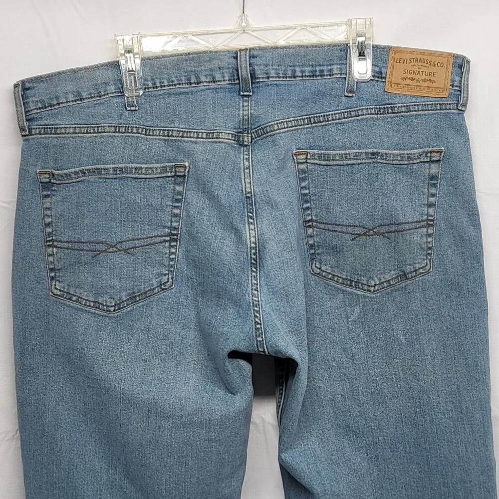 Levi Strauss Signature Jeans Mens Relaxed Fit 40X32 (Fit 42 X 32 ) Stretch - Picture 10 of 16